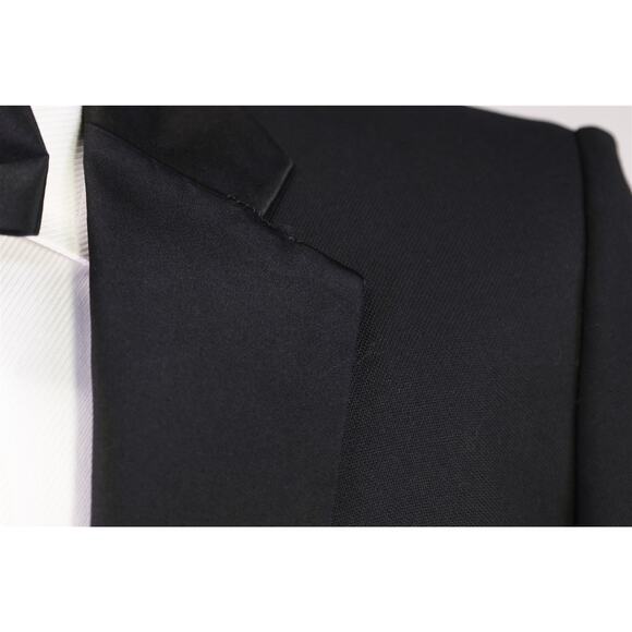 Saks Fifth Avenue Vintage Mens Black 2-Btn Tuxedo Dinner Jacket Blazer 38L - Picture 5 of 8